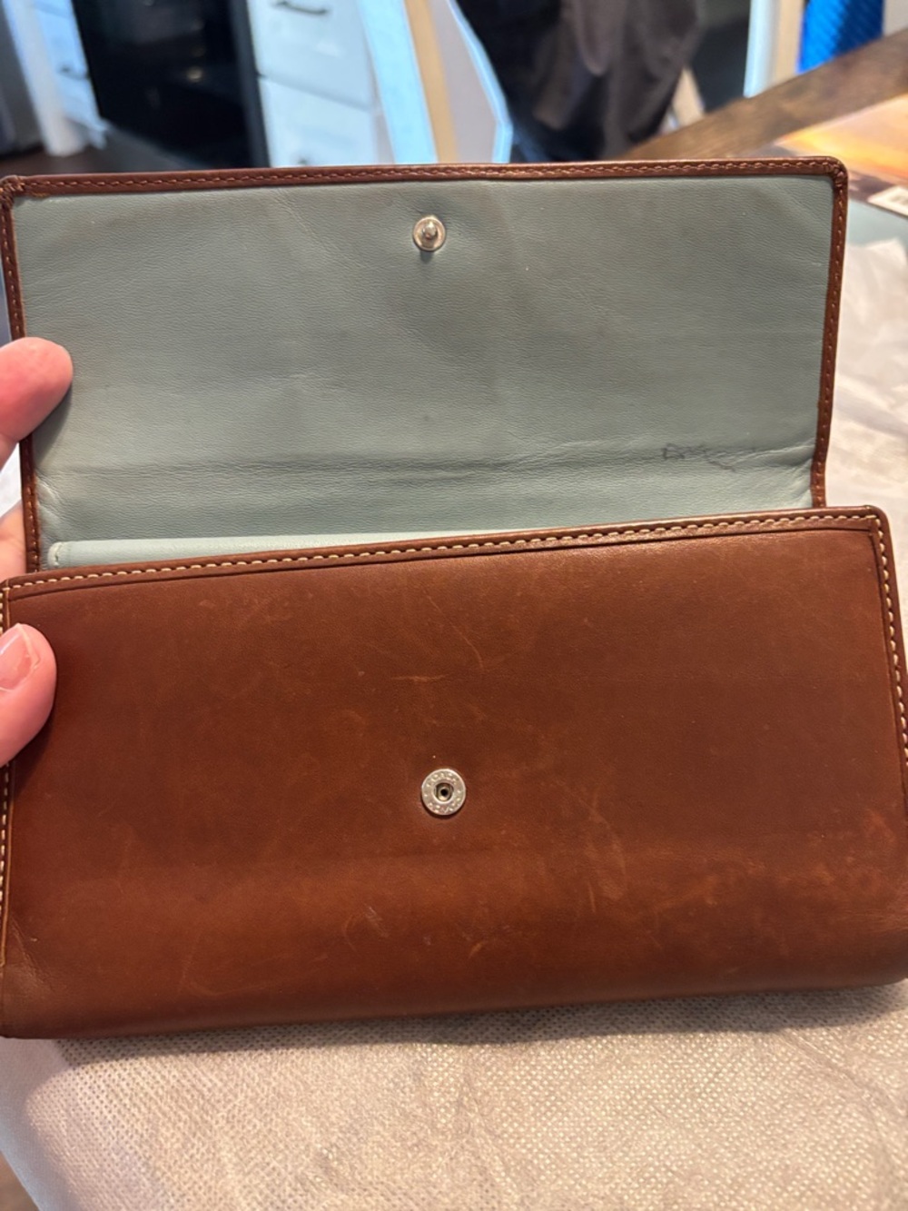 Coach Brown Leather Continental Wallet - Picture 6 of 15